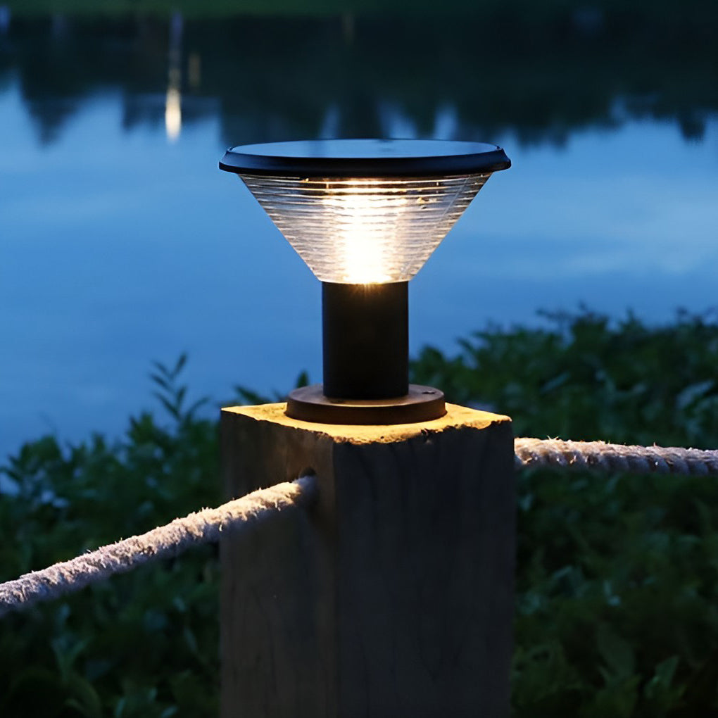 Jasper Circular Control Fence Aluminum Outdoor Post Lights