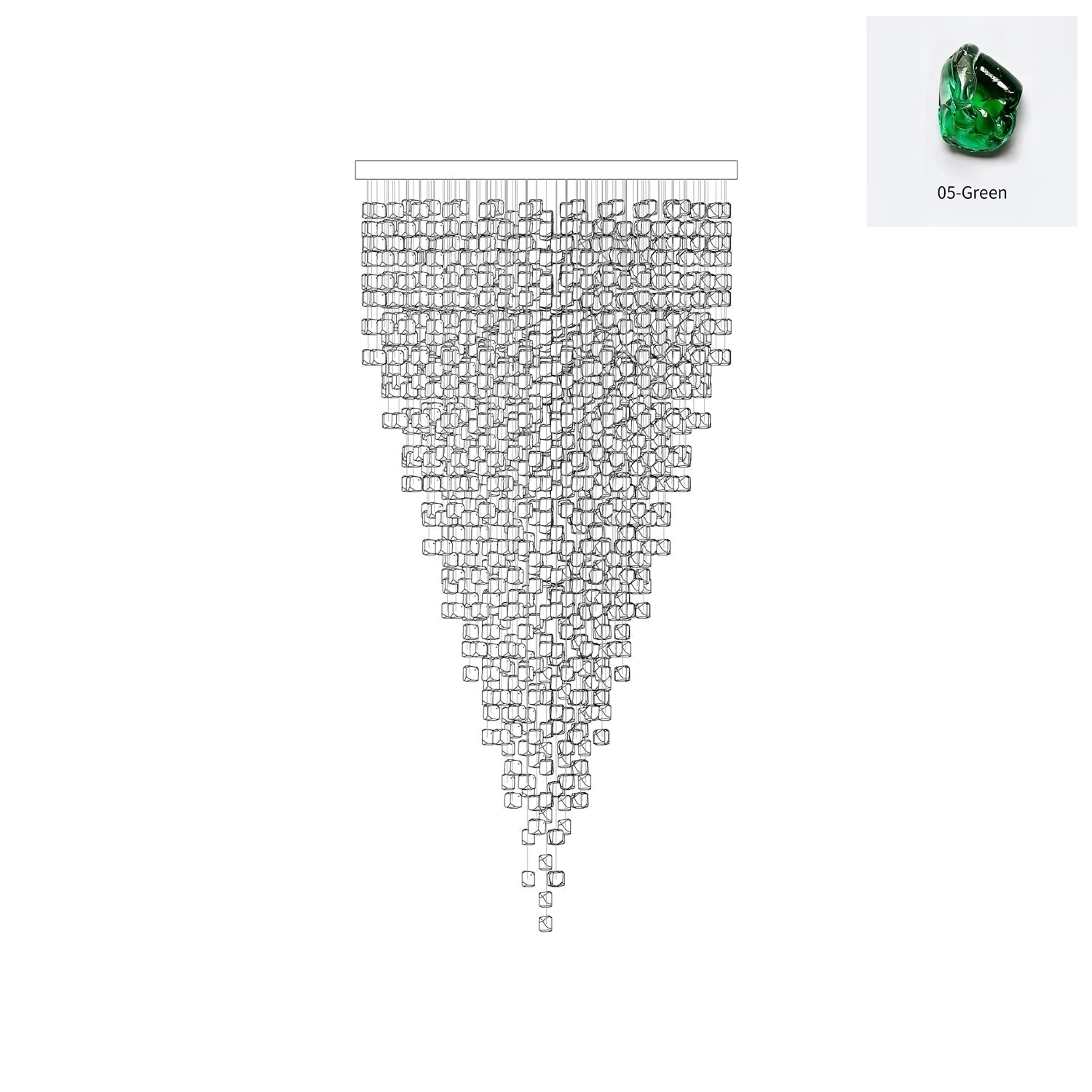 Belora Postmodern Luxury Stone Crystal Chandelier