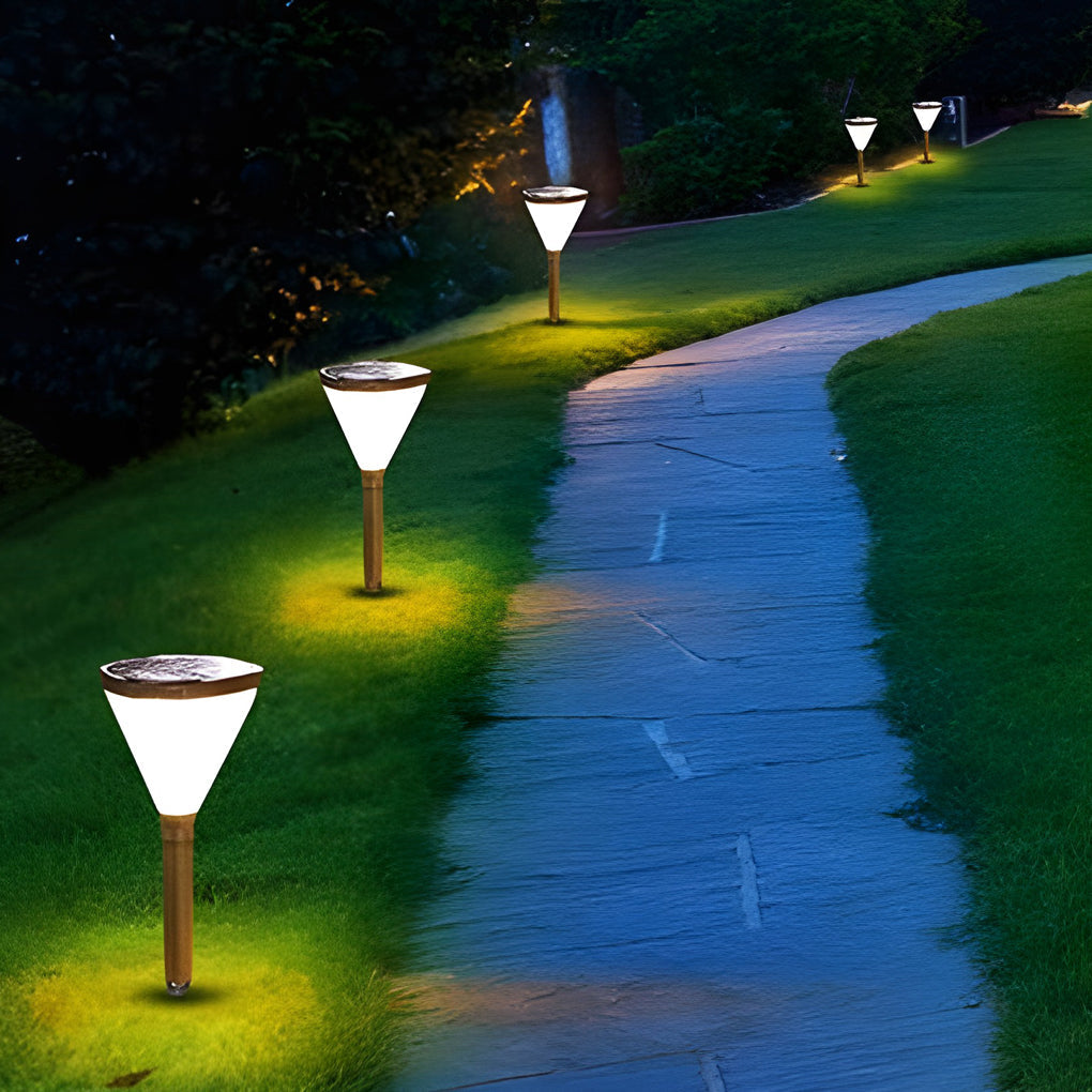 Audrey Eco-Efficient Cone Path Modern Aluminum Outdoor Light