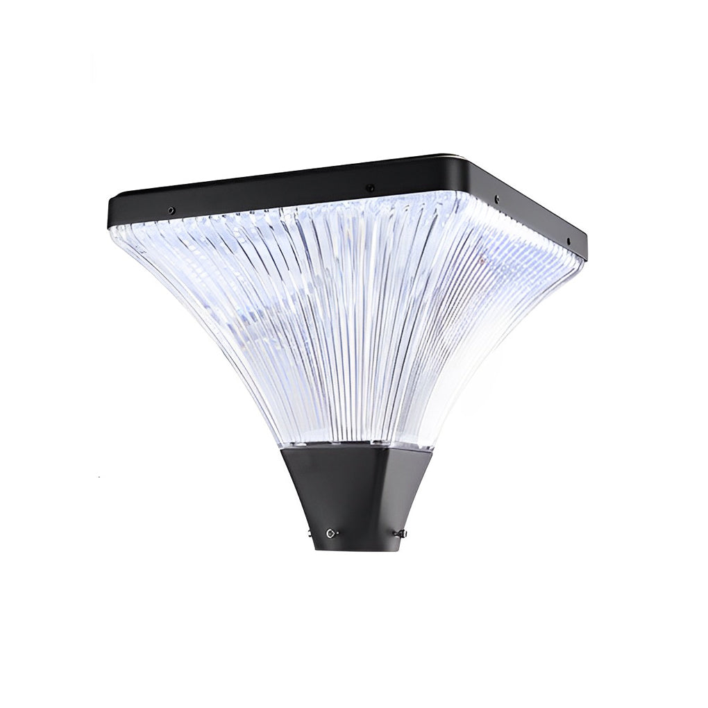 Strgth Stripes Square Modern Aluminum Outdoor Post Lamp
