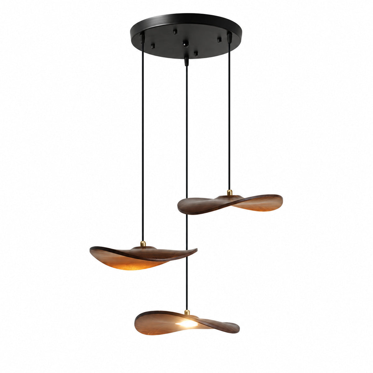 Lowenstone Wood Blade Chandelier