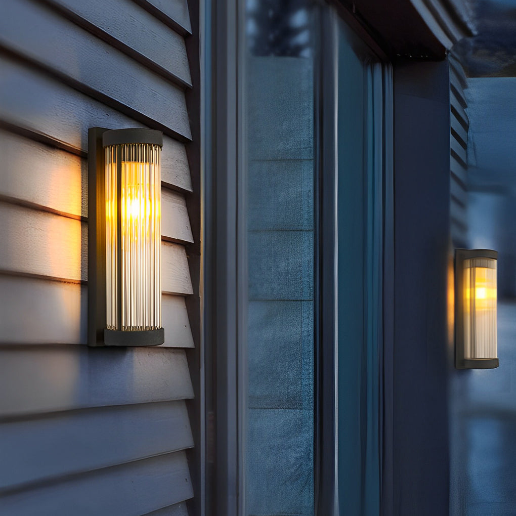 Denise Creative LED Modern Solar Glass Outdoor Wall Lights