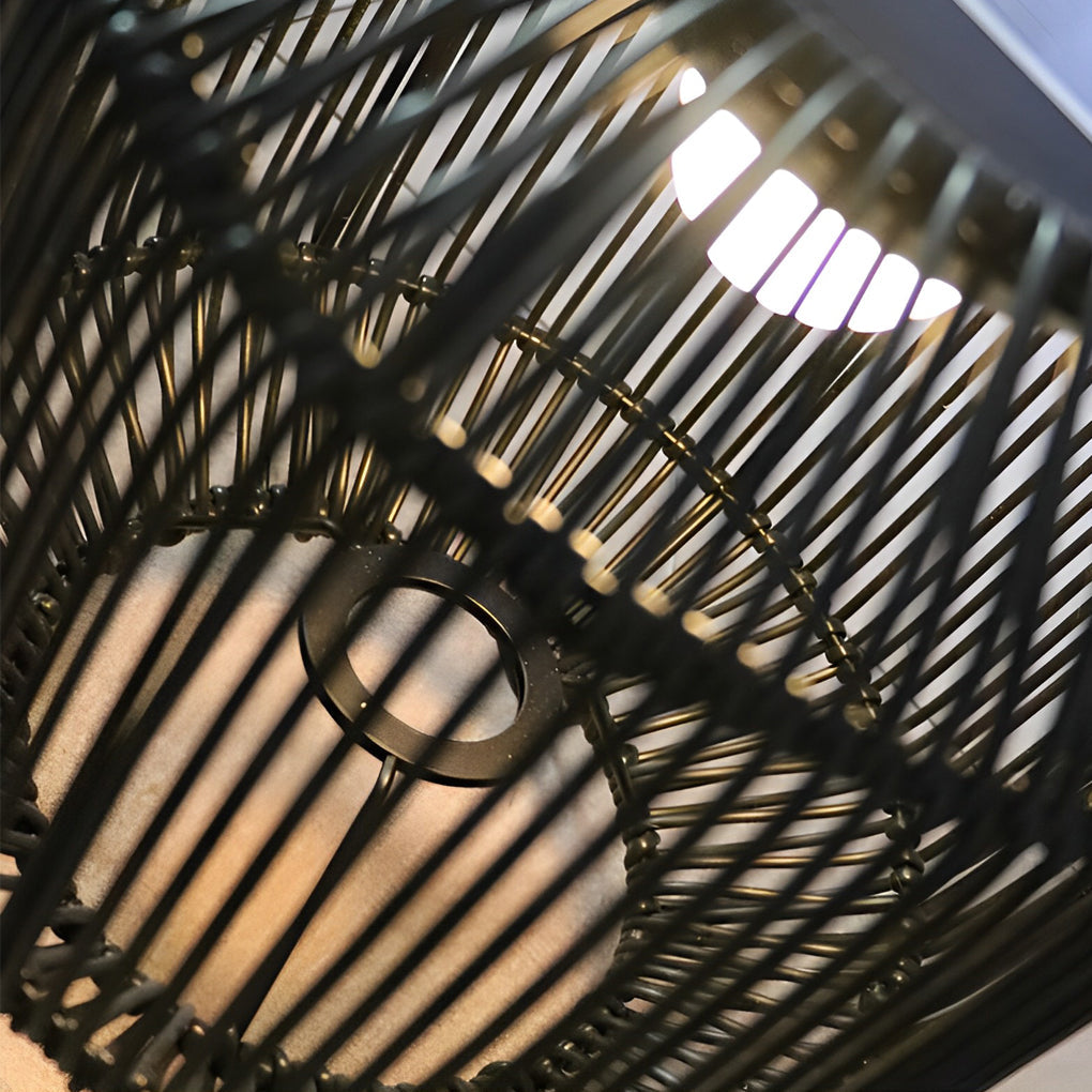 Jasmin Portable LED Retro Rattan Powered Outdoor Light