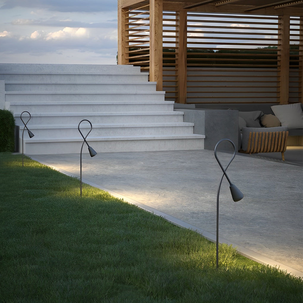 Miriam Arched LED Aluminum Outdoor Pathway Lights