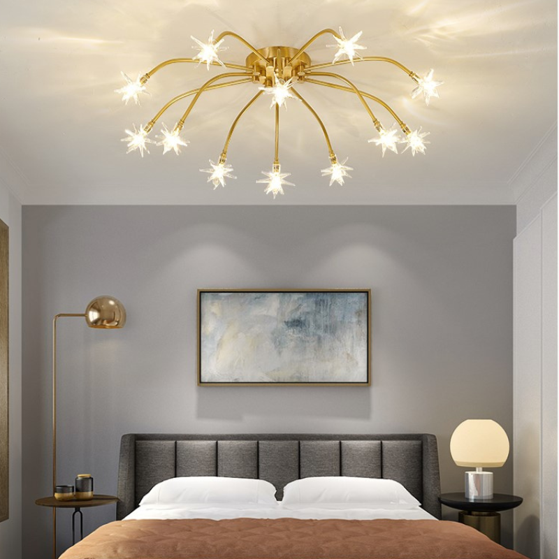 Arisha Art Deco Starry Glass Flush Mount Ceiling Light