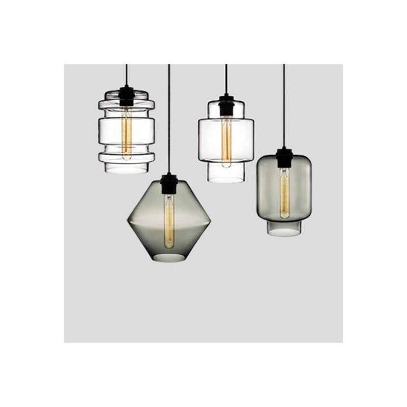 Arisha Modern Art Deco LED Cylindrical /Glass Pendant Light