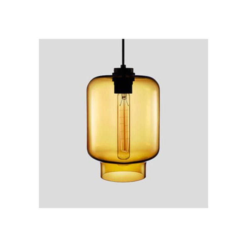 Arisha Modern Art Deco LED Cylindrical /Glass Pendant Light