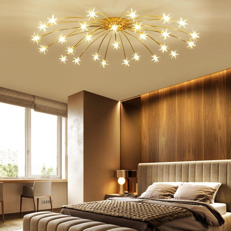 Arisha Art Deco Starry Glass Flush Mount Ceiling Light