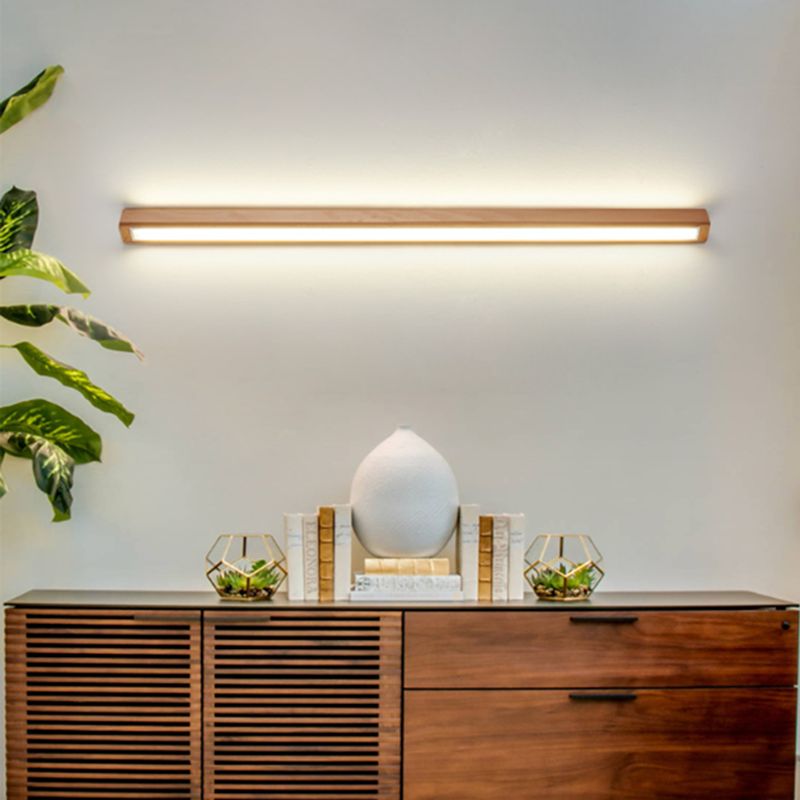 Muto Linear Mirror Wooden Front Vanity Wall Lamp Bedroom