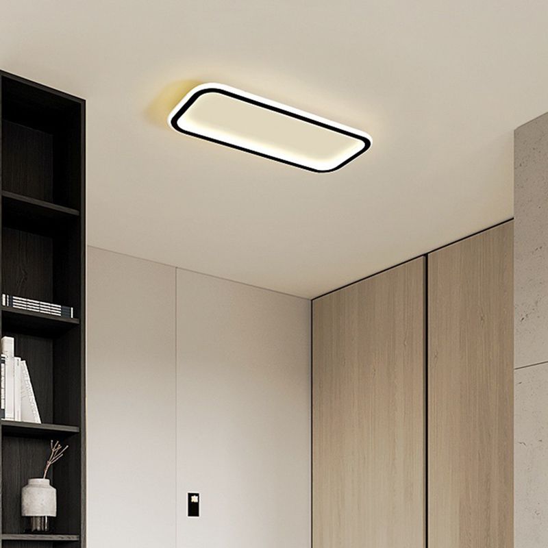 Arisha Minimalist Flush Mount Ceiling Light Rectangle Bedroom