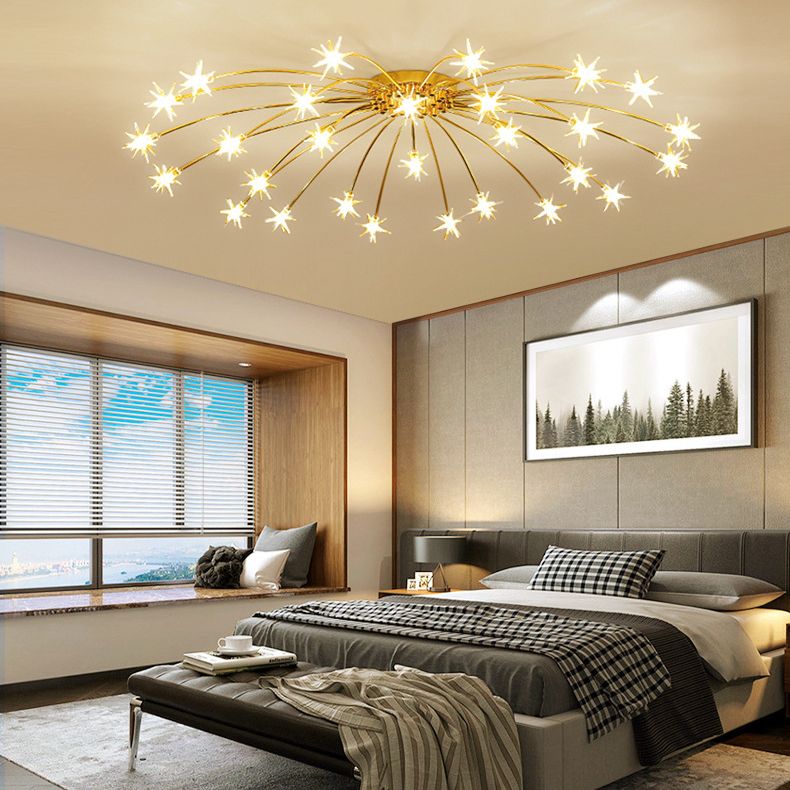 Arisha Art Deco Starry Glass Flush Mount Ceiling Light