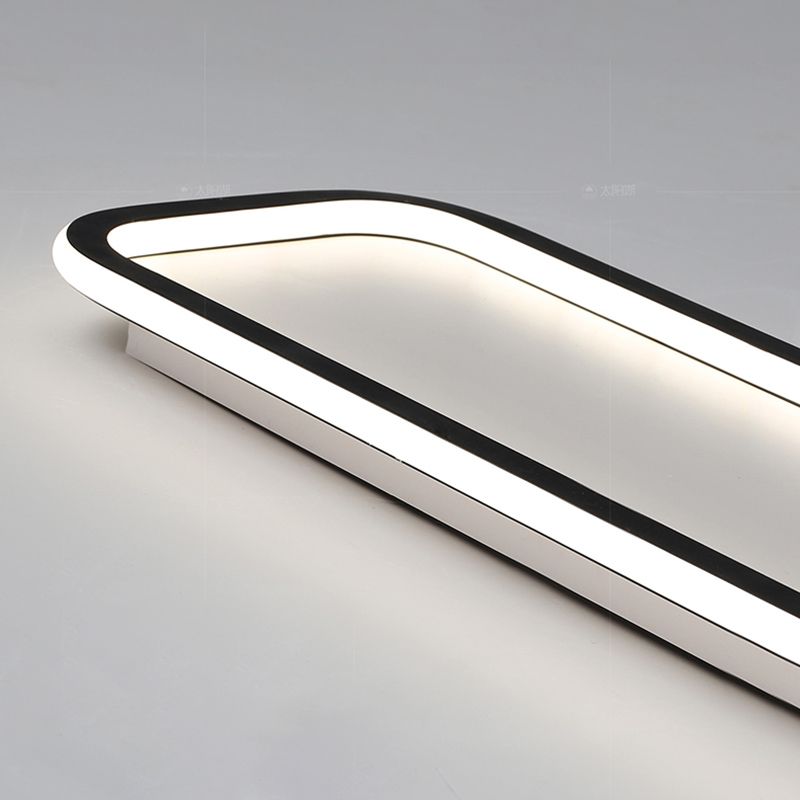 Arisha Minimalist Flush Mount Ceiling Light Rectangle Bedroom