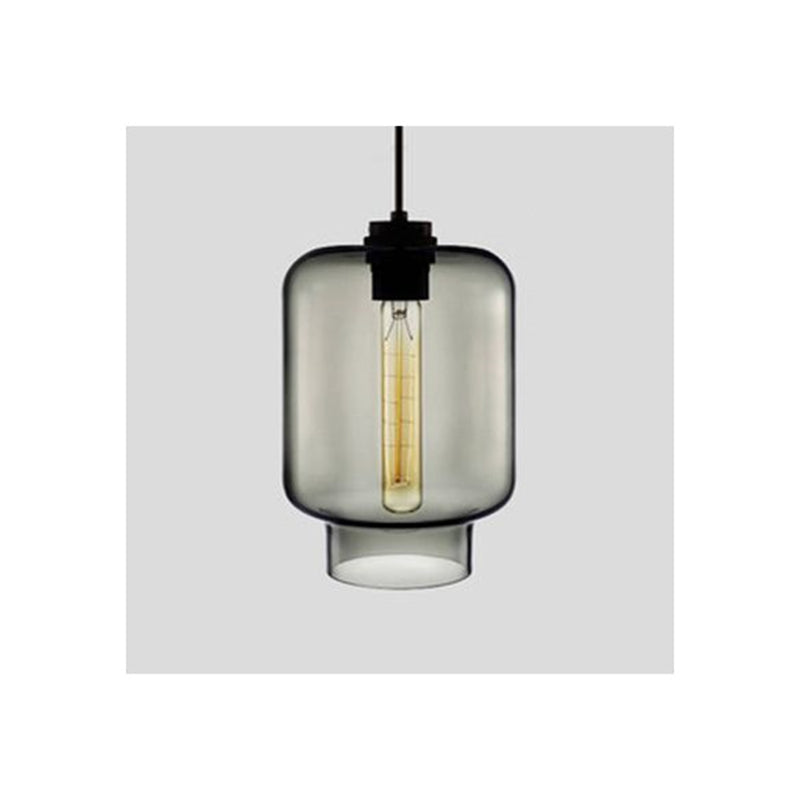 Arisha Modern Art Deco LED Cylindrical /Glass Pendant Light