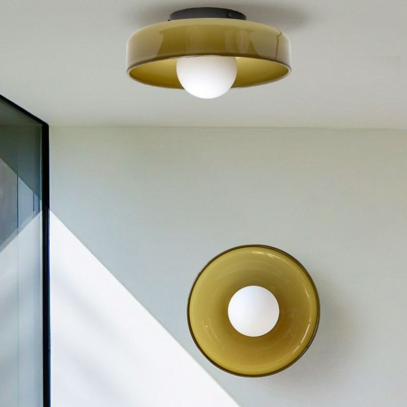 Valentina Modern Glass/ Flush Mount Ceiling Light 3 Colors Bedroom