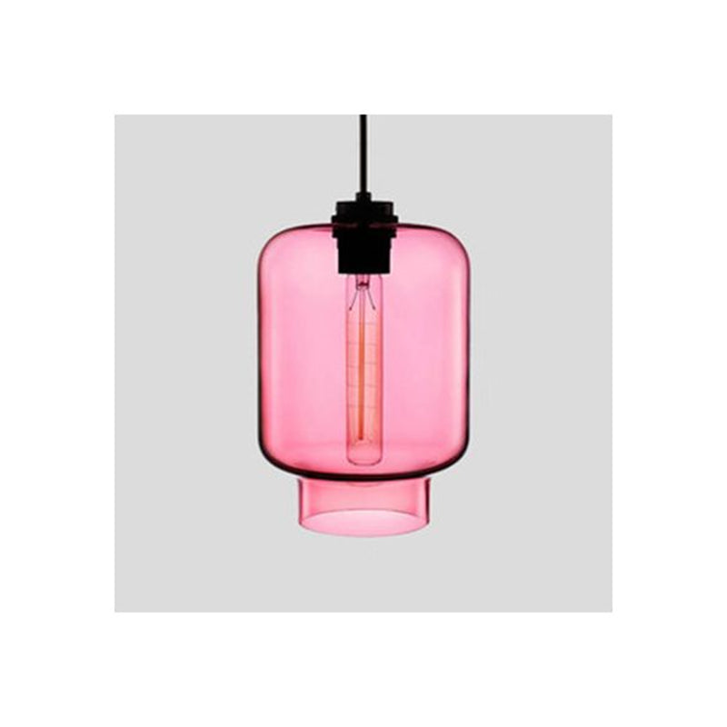 Arisha Modern Art Deco LED Cylindrical /Glass Pendant Light