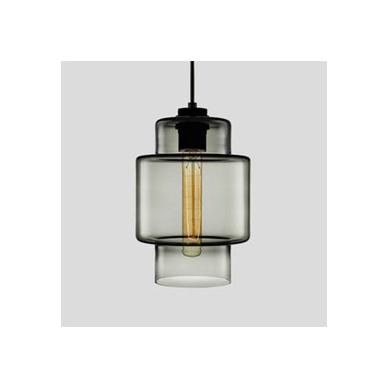Arisha Modern Art Deco LED Cylindrical /Glass Pendant Light