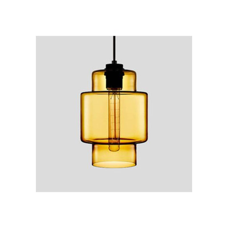 Arisha Modern Art Deco LED Cylindrical /Glass Pendant Light