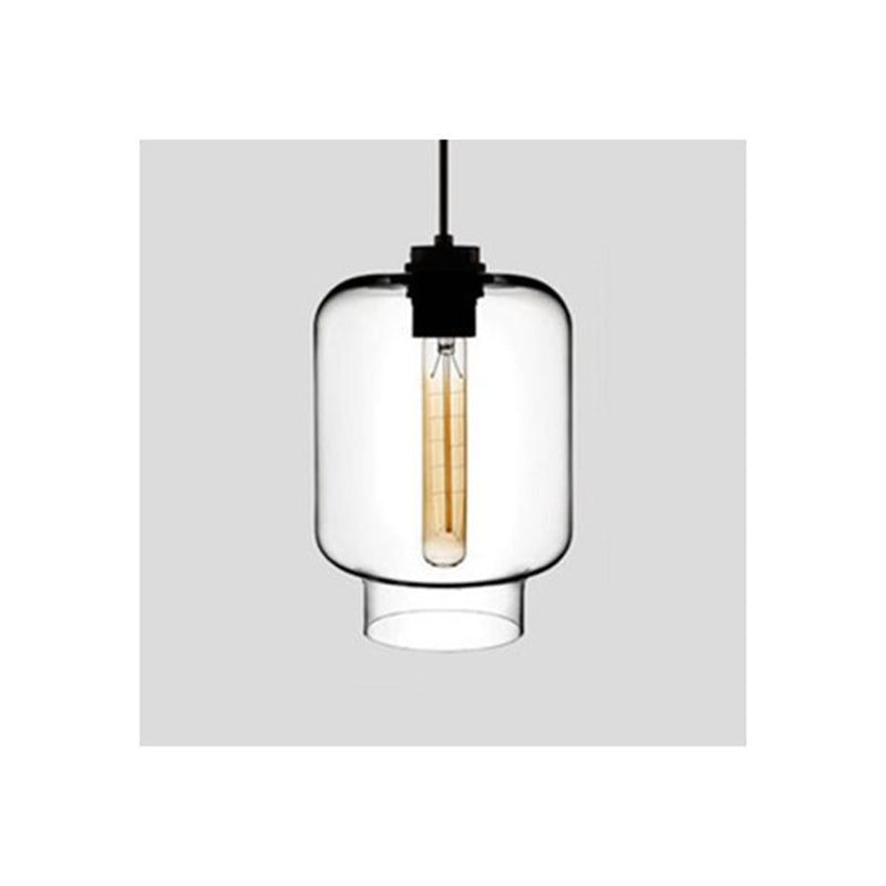 Arisha Modern Art Deco LED Cylindrical /Glass Pendant Light