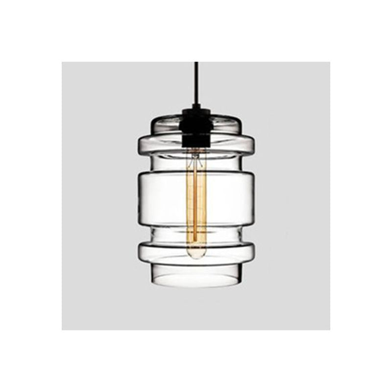 Arisha Modern Art Deco LED Cylindrical /Glass Pendant Light