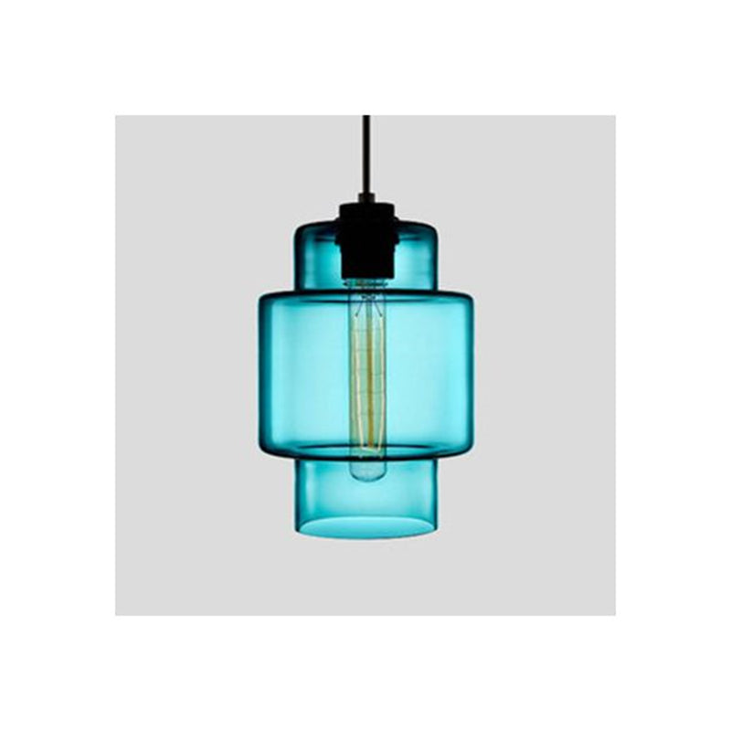 Arisha Modern Art Deco LED Cylindrical /Glass Pendant Light