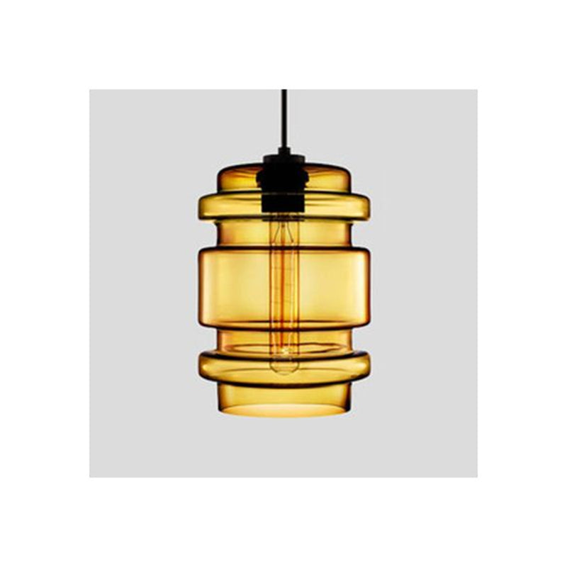 Arisha Modern Art Deco LED Cylindrical /Glass Pendant Light
