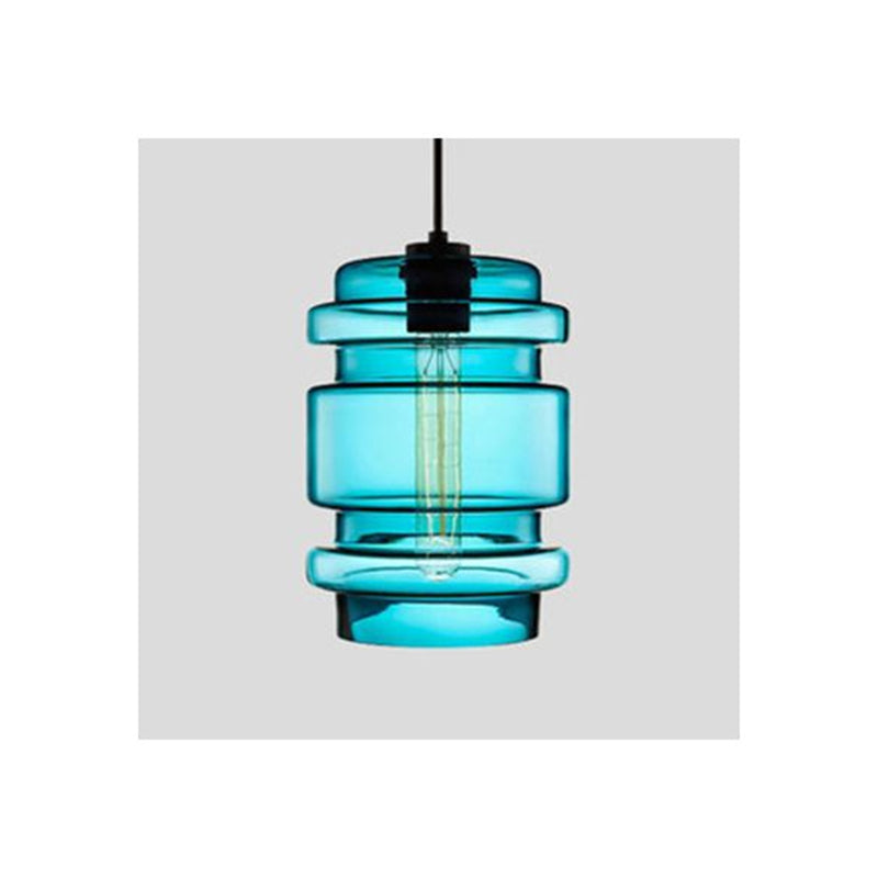 Arisha Modern Art Deco LED Cylindrical /Glass Pendant Light