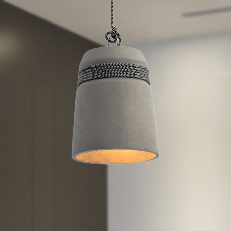 Arisha Industrial Pendant Light, Cement &