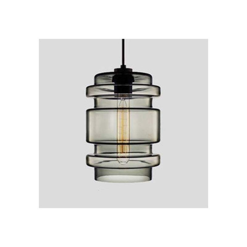Arisha Modern Art Deco LED Cylindrical /Glass Pendant Light