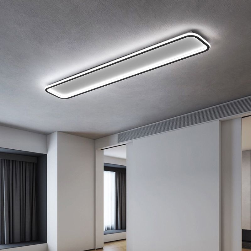 Arisha Minimalist Flush Mount Ceiling Light Rectangle Bedroom