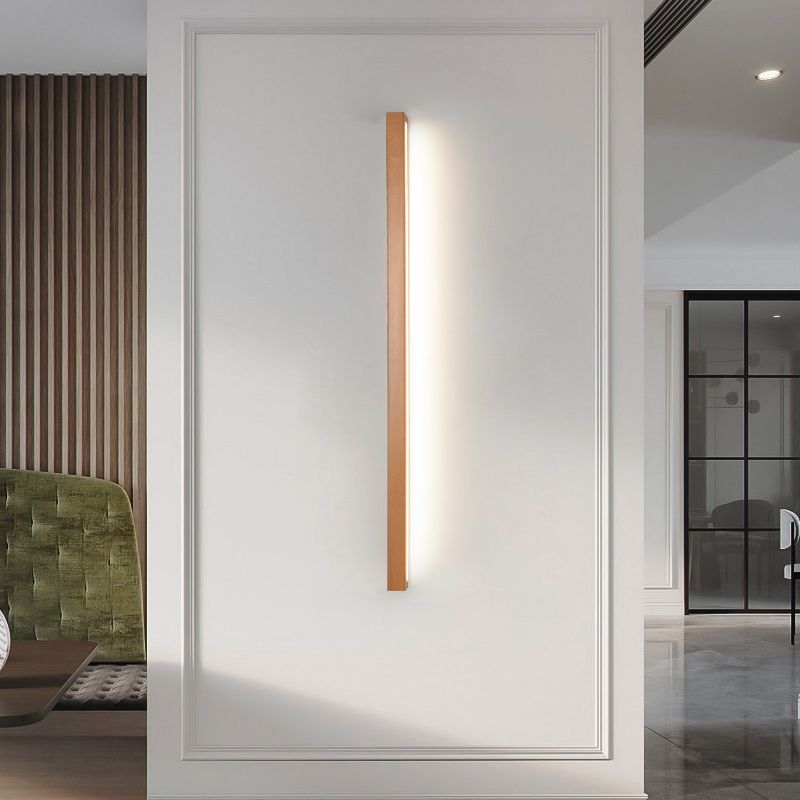 Muto Linear Mirror Wooden Front Vanity Wall Lamp Bedroom