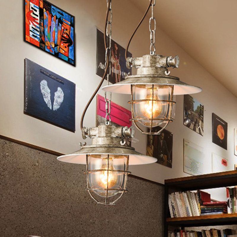Epoch Industrial Glass Pendant Light Bedroom