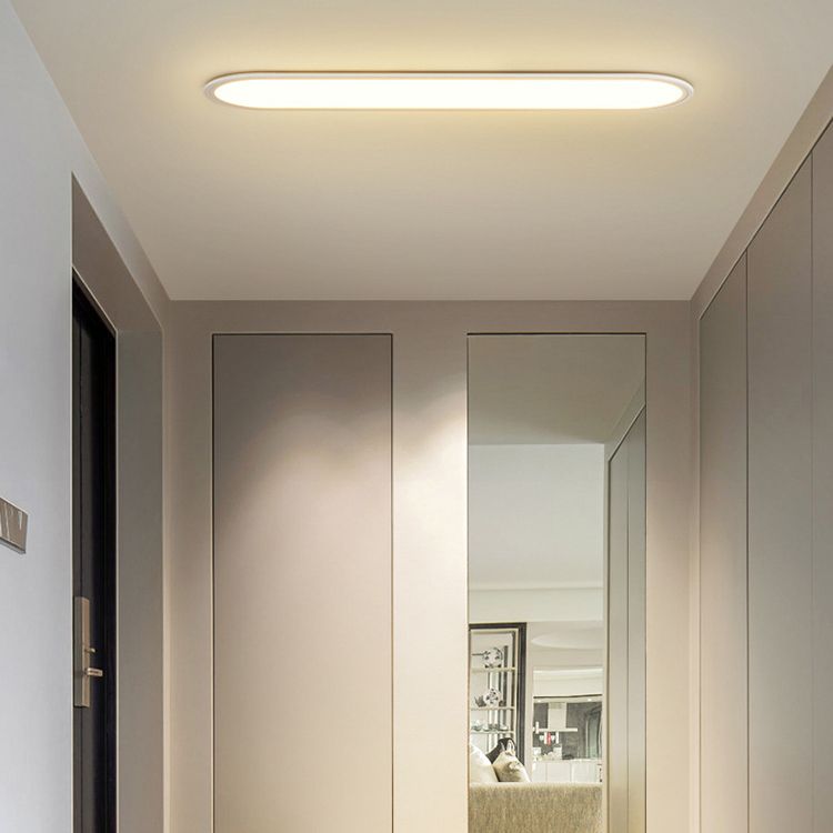 Arisha Flush Mount Ceiling Light Oval Minimalist Acrylic Dining Room