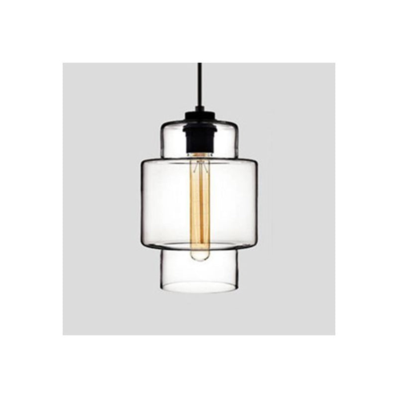 Arisha Modern Art Deco LED Cylindrical /Glass Pendant Light