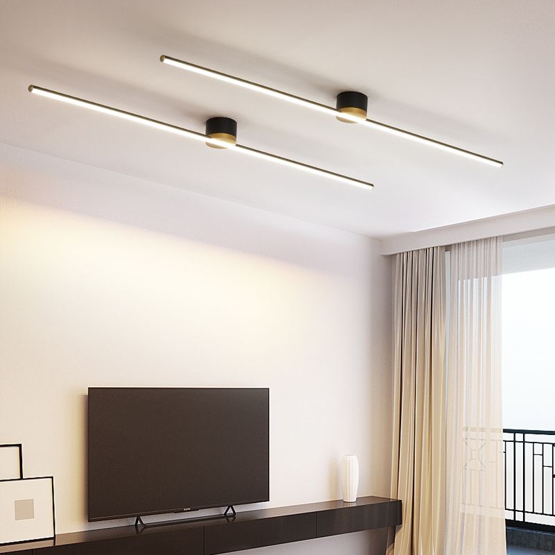 Arisha Linear Flush Mount Ceiling Light Bedroom - Neutral Decor