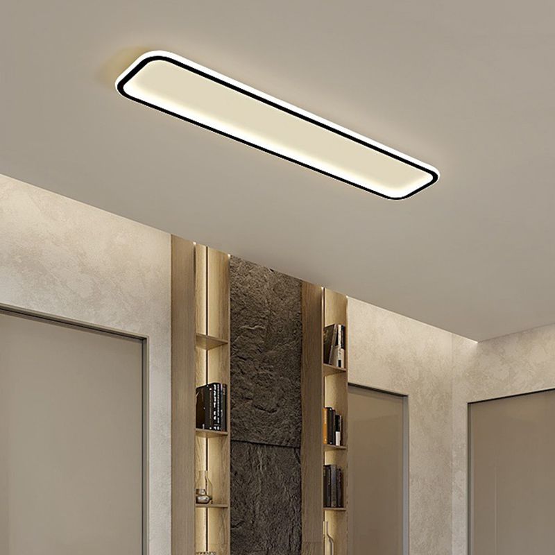 Arisha Minimalist Flush Mount Ceiling Light Rectangle Bedroom