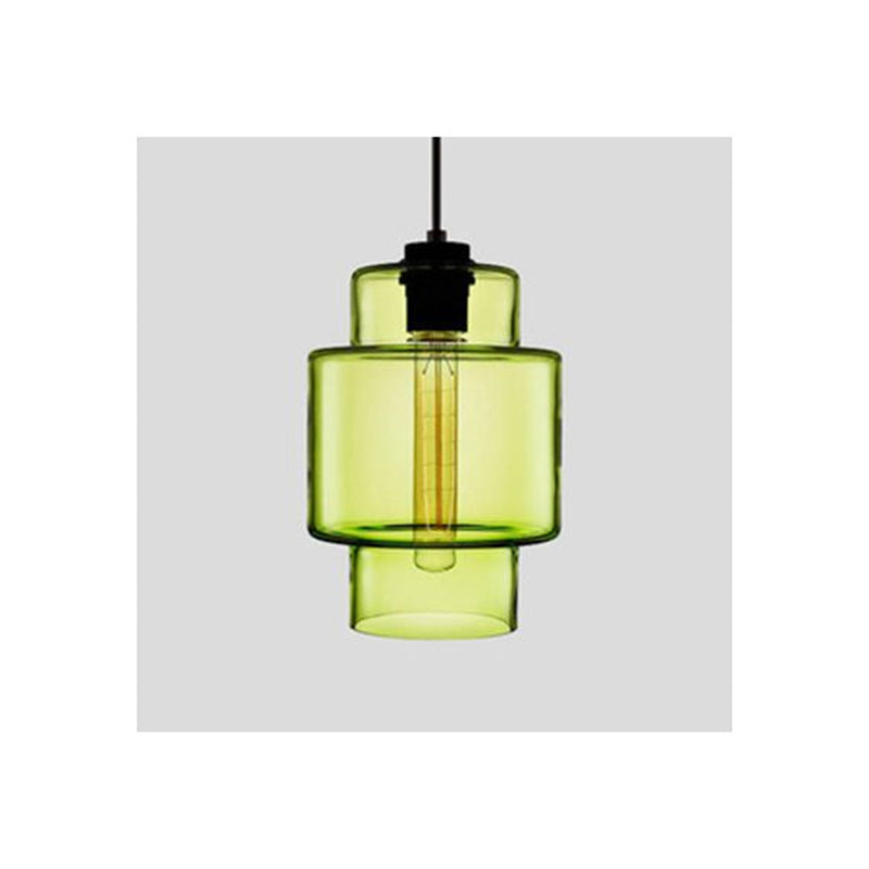 Arisha Modern Art Deco LED Cylindrical /Glass Pendant Light