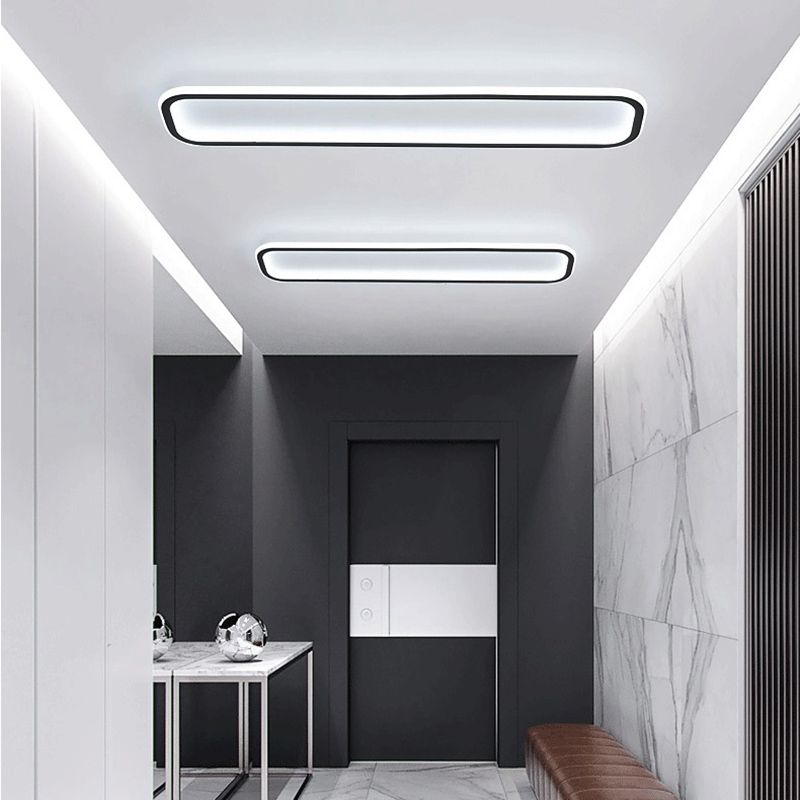 Arisha Minimalist Flush Mount Ceiling Light Rectangle Bedroom