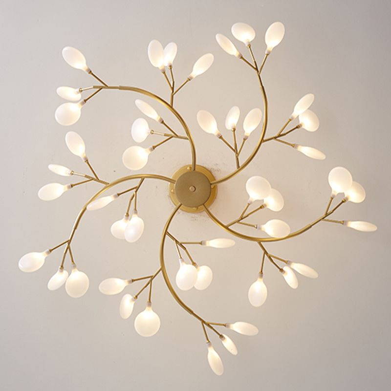 Olivia Unique Branch Firefly Art Deco Chandelier Living Room