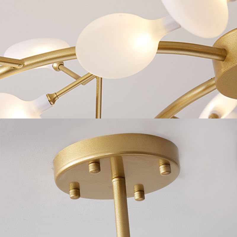 Olivia Unique Branch Firefly Art Deco Chandelier Living Room
