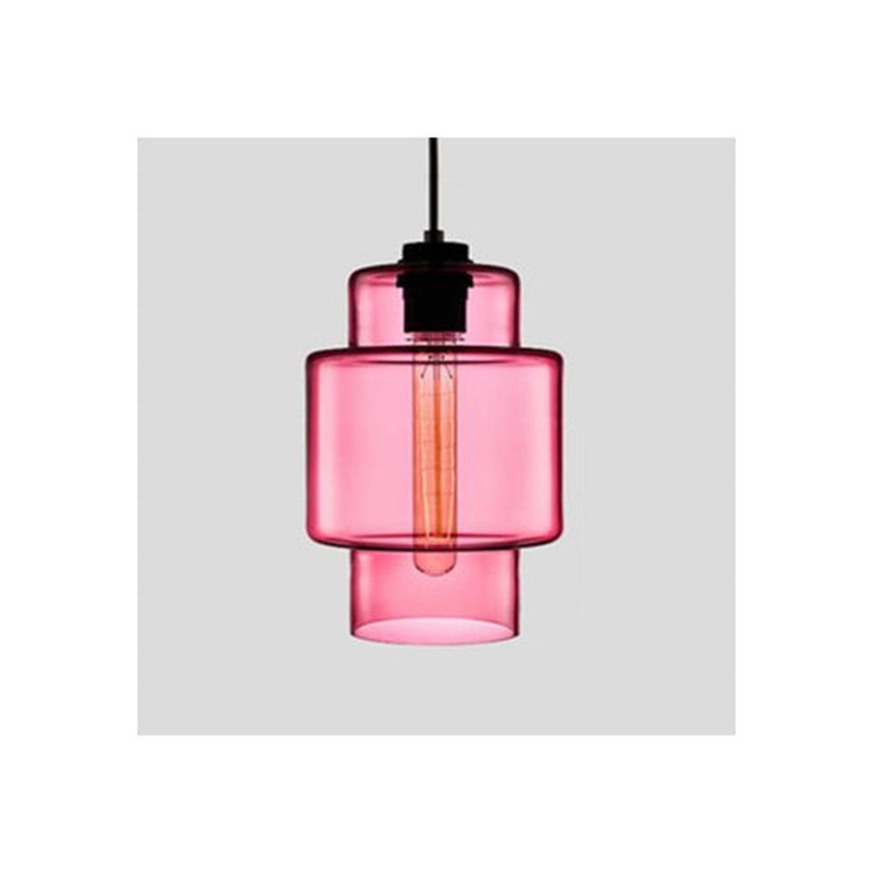 Arisha Modern Art Deco LED Cylindrical /Glass Pendant Light