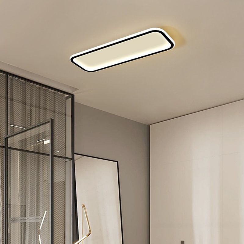 Arisha Minimalist Flush Mount Ceiling Light Rectangle Bedroom