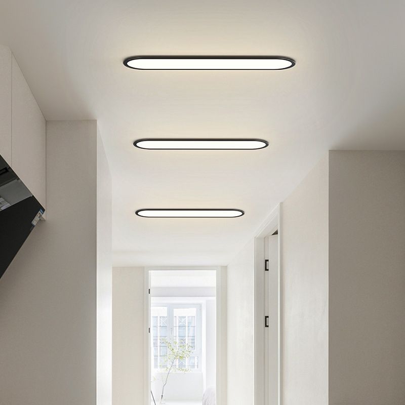 Arisha Flush Mount Ceiling Light Oval Minimalist Acrylic Dining Room