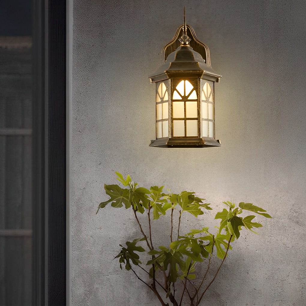Blesed Retro LED Solar Aluminum Outdoor Wall Lamp