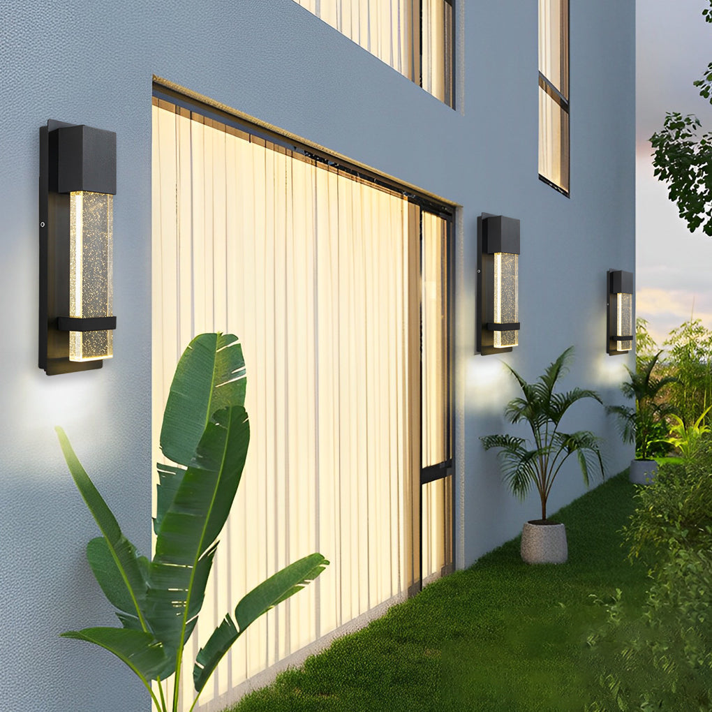 Patricia Minimalist Bubble LED Glass Outdoor Wall Lamp