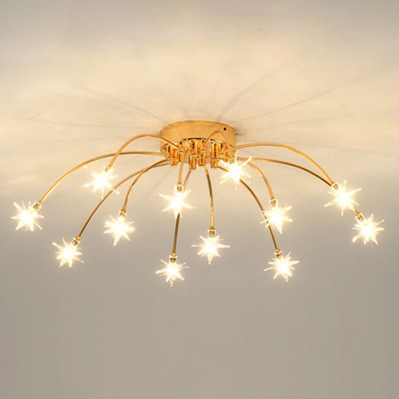 Arisha Art Deco Starry Glass Flush Mount Ceiling Light