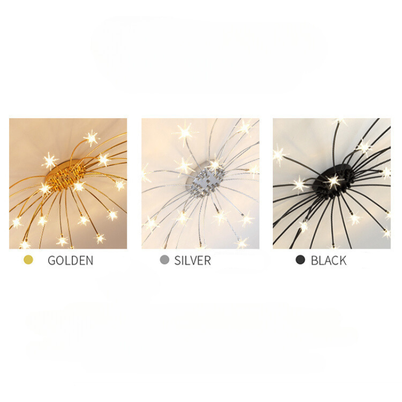 Arisha Art Deco Starry Glass Flush Mount Ceiling Light