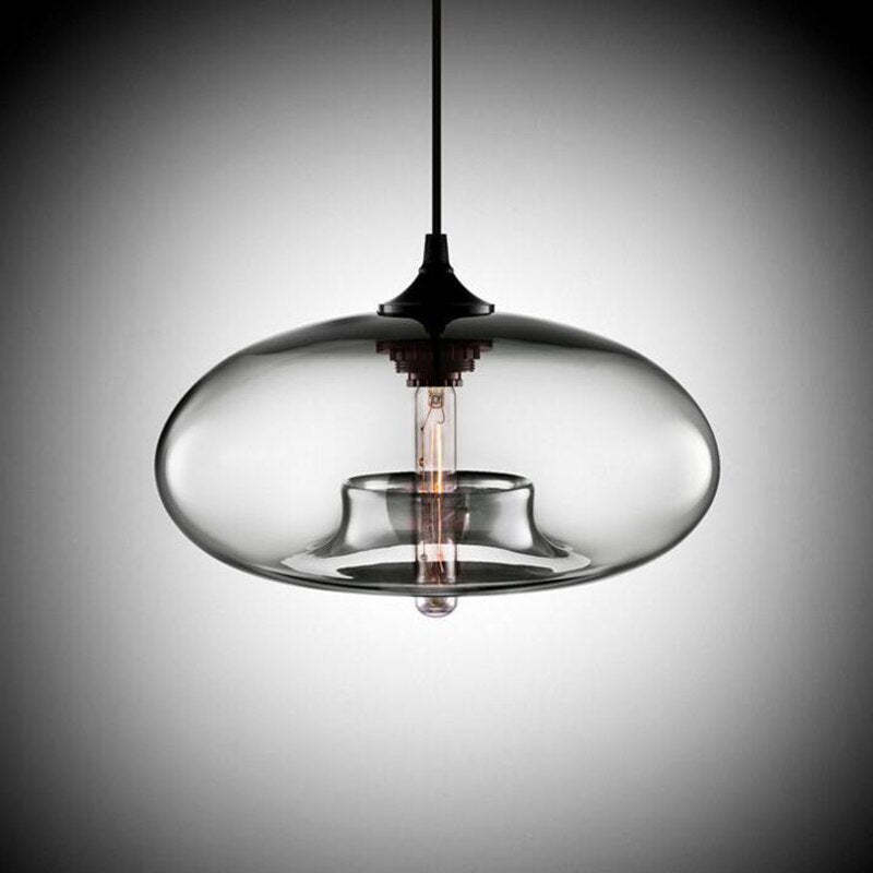 Valentina Modern Bread Shaped Glass Pendant Light 6 Color Living Room