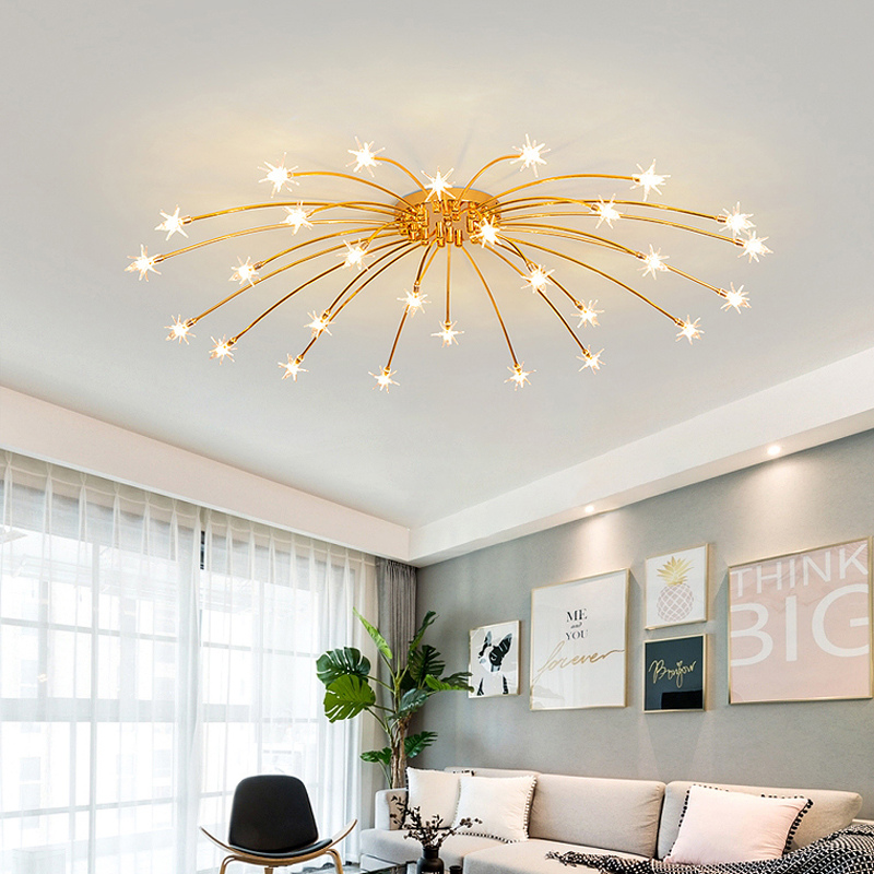 Arisha Art Deco Starry Glass Flush Mount Ceiling Light