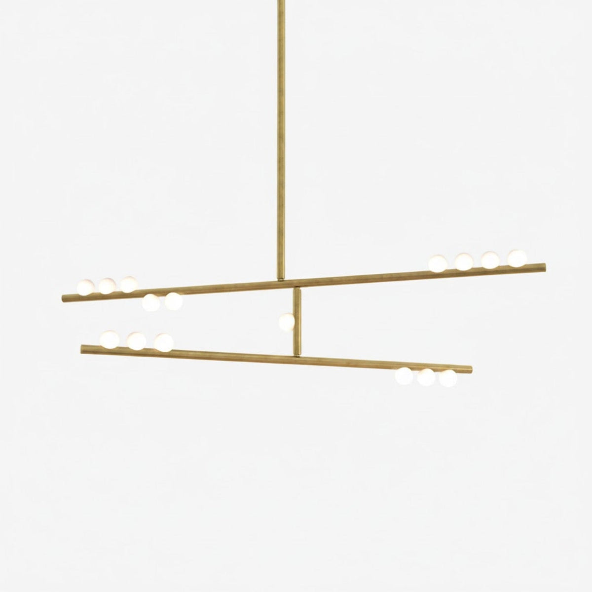 Miraview Brass Glass Drop Chandelier