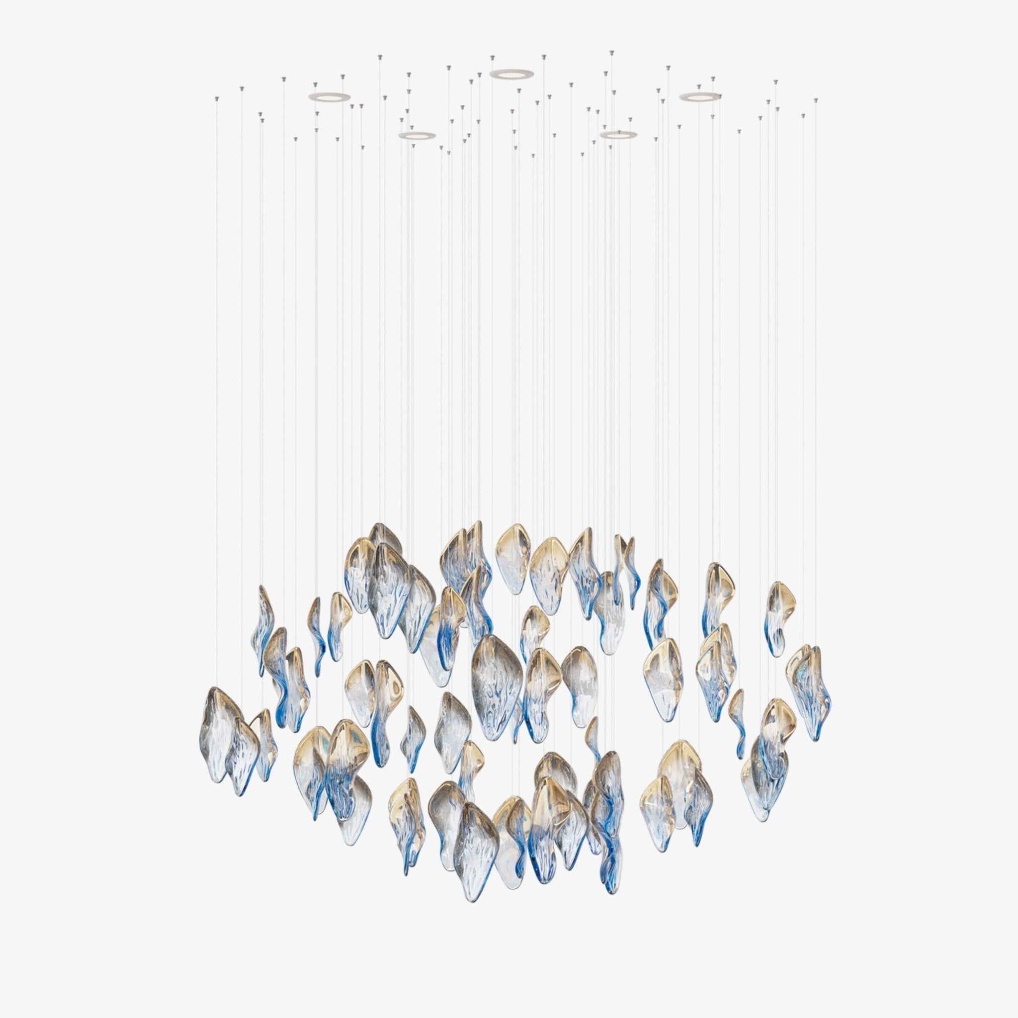 Asteria Wave Blown Glass Customize Chandelier